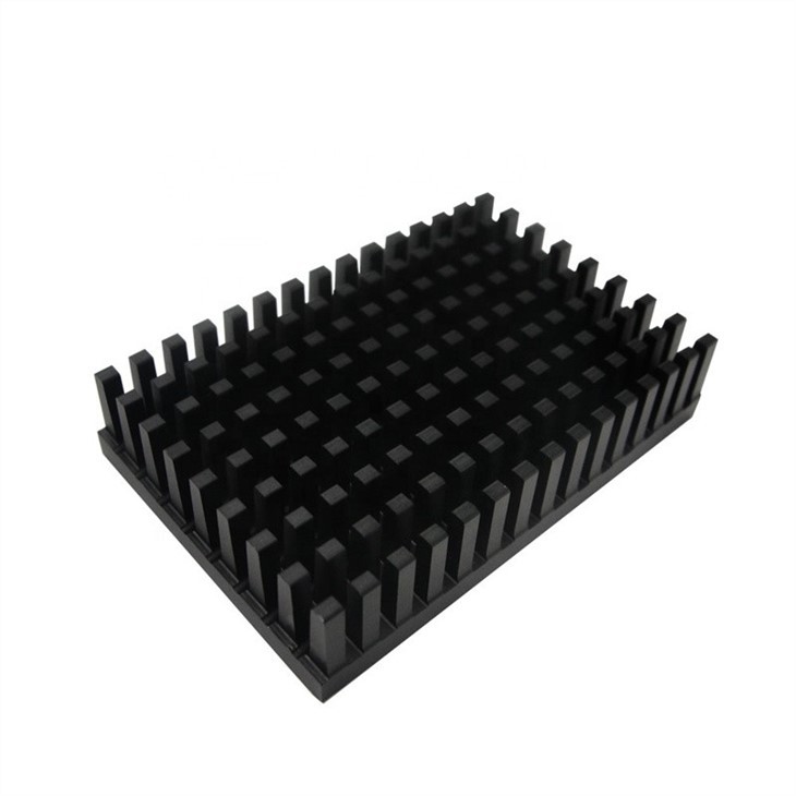 Black Anodized Aluminum Extruded VRM Heat Sink